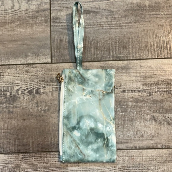 Green Marble  Wristlet Clutch Purse - Picture 7 of 13